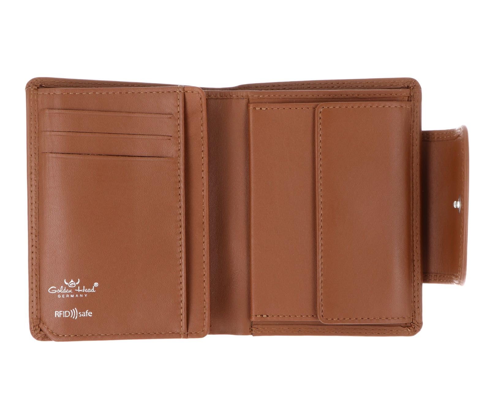 Golden Head Polo 1237 Geldbörse Leder Cognac RFID Münzfach