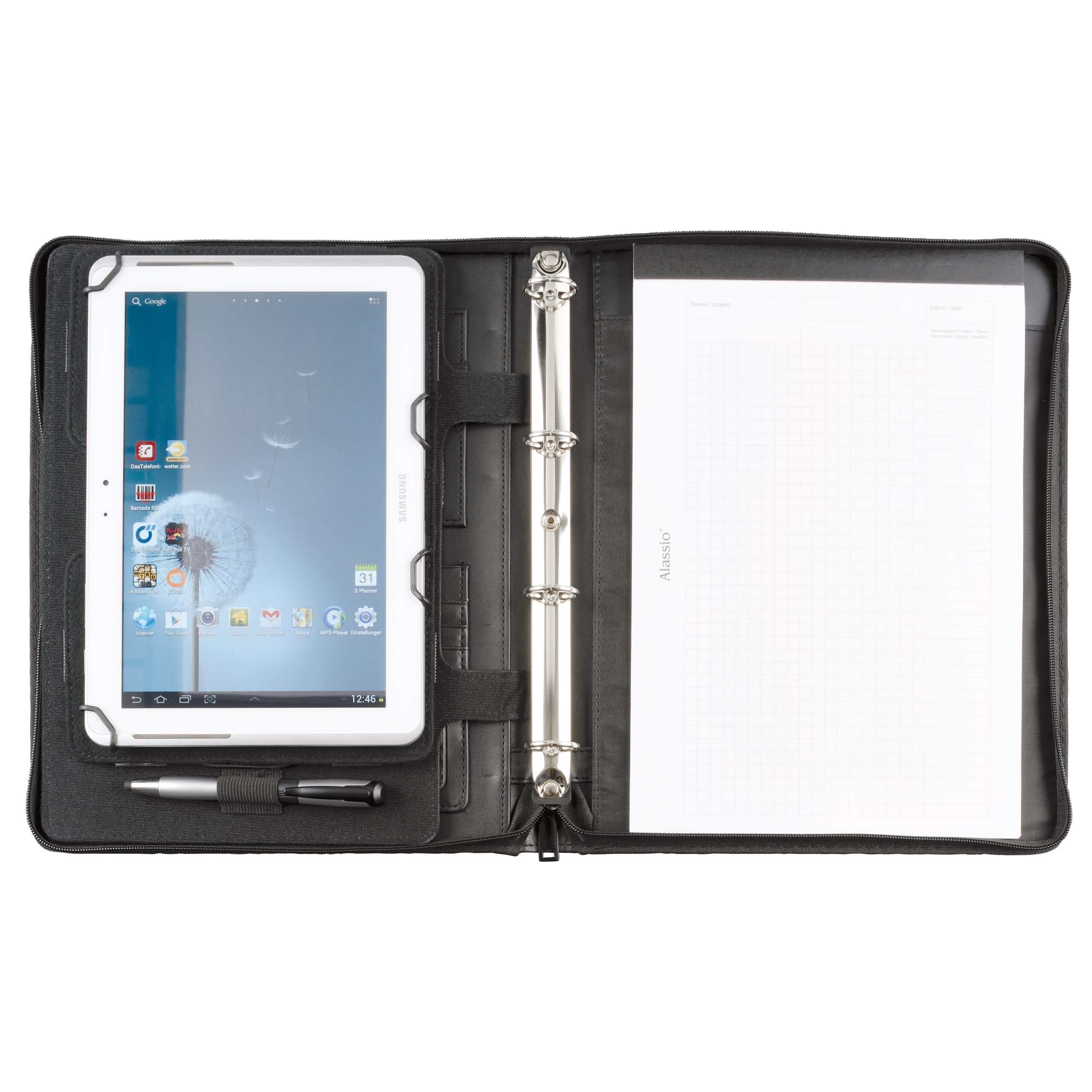 Alumaxx Imperia Orgamappe A4 Schwarz Tablet Reissverschluss