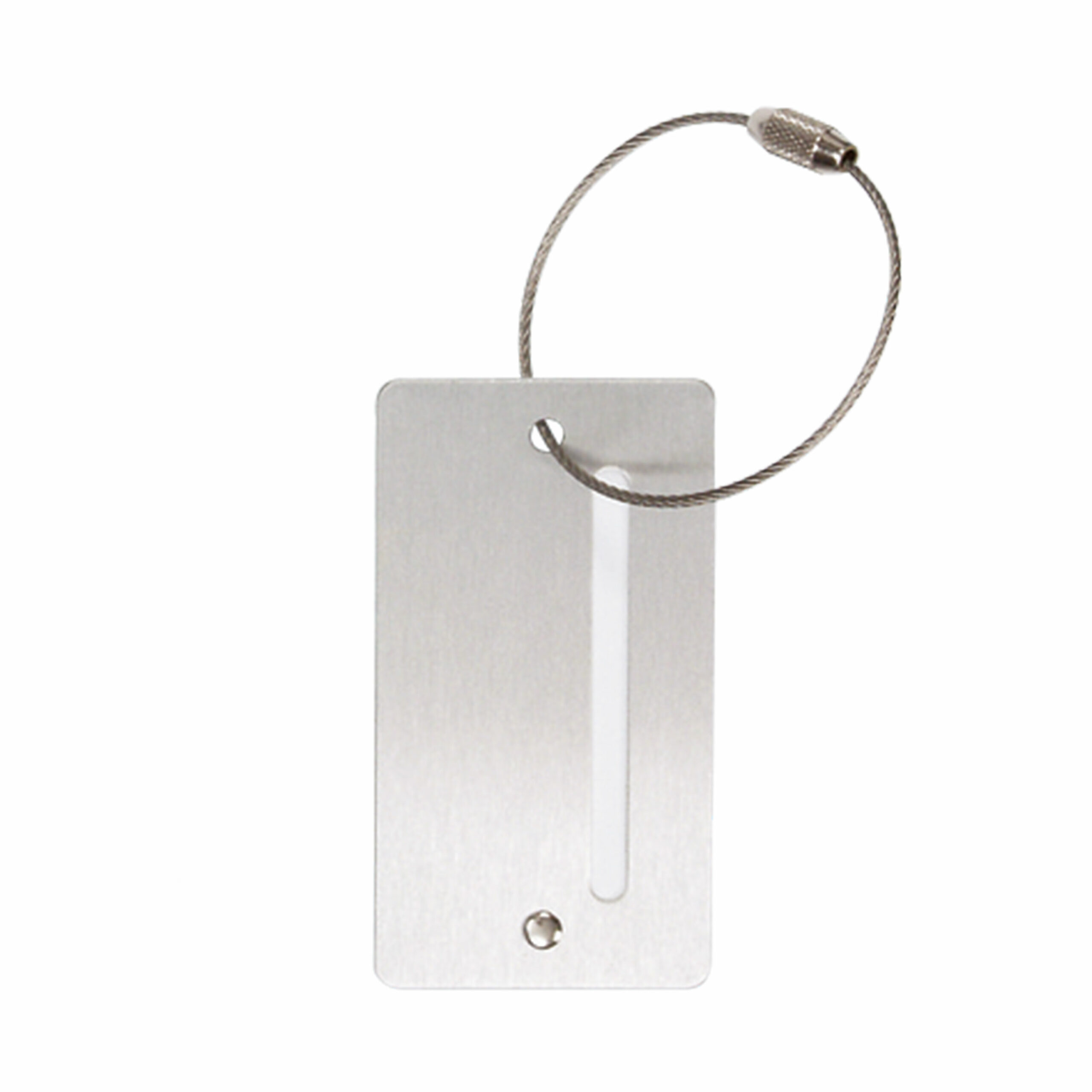 Alumaxx Kofferanhänger silber Metall Adressfeld 7,5 cm