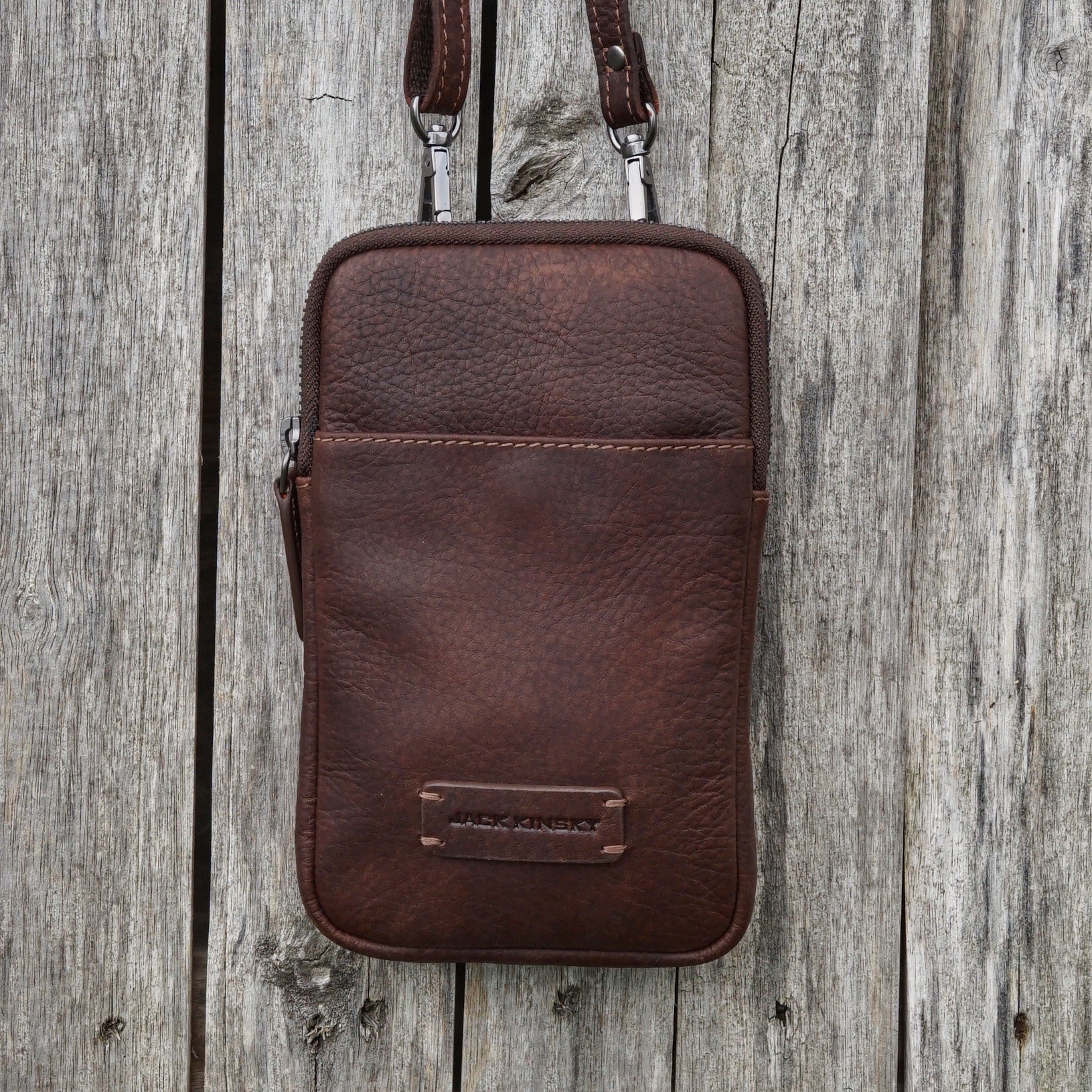 Jack Kinsky Porto 10 Handytasche Cognac Büffelleder