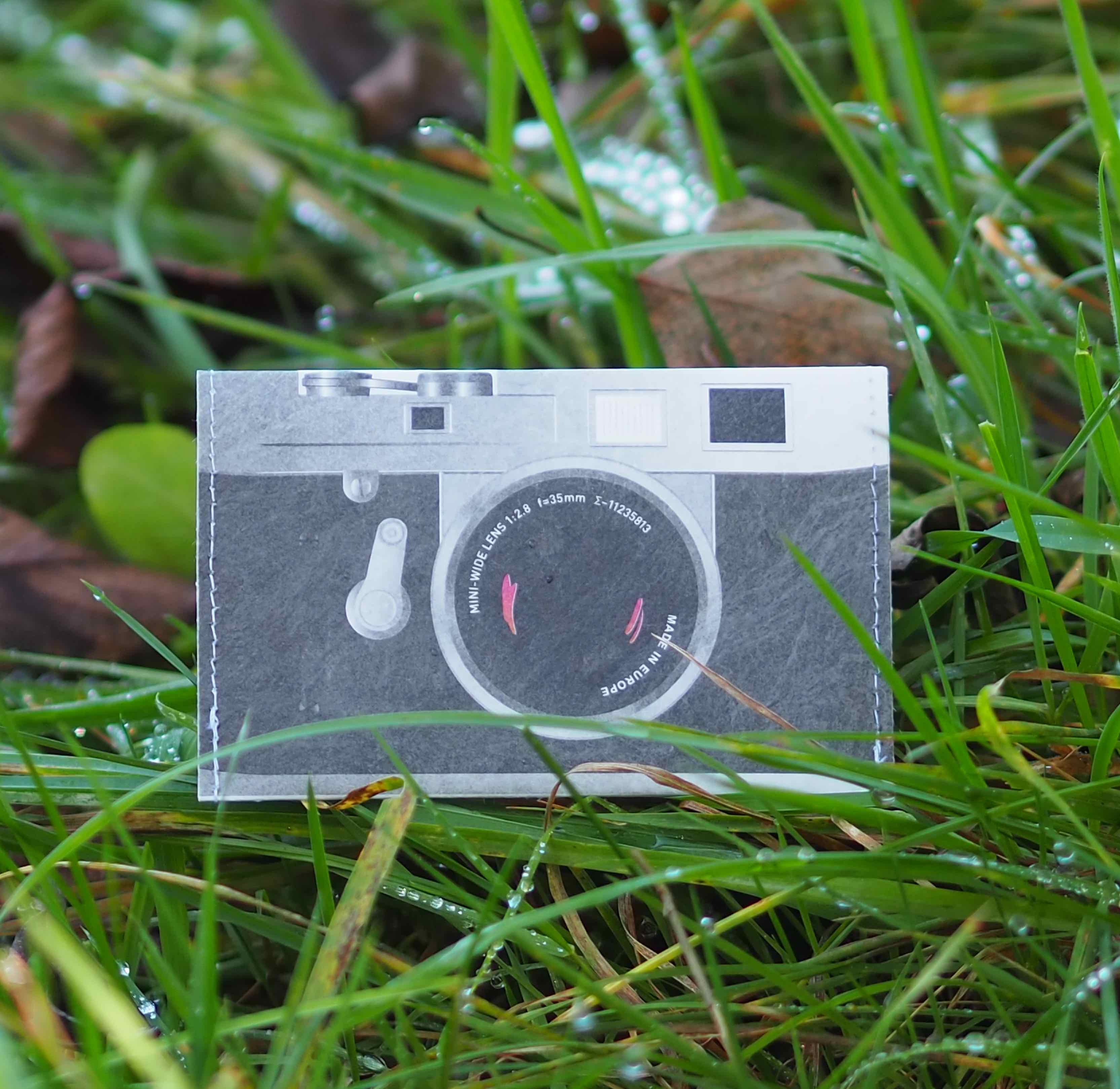 Paprcuts RFID Kartenhalter Kamera Kartenetui grau retro vegan