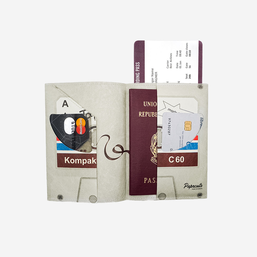 Paprcuts RFID Reisepasscover Reisepasshülle Mixtape Tyvek vegan