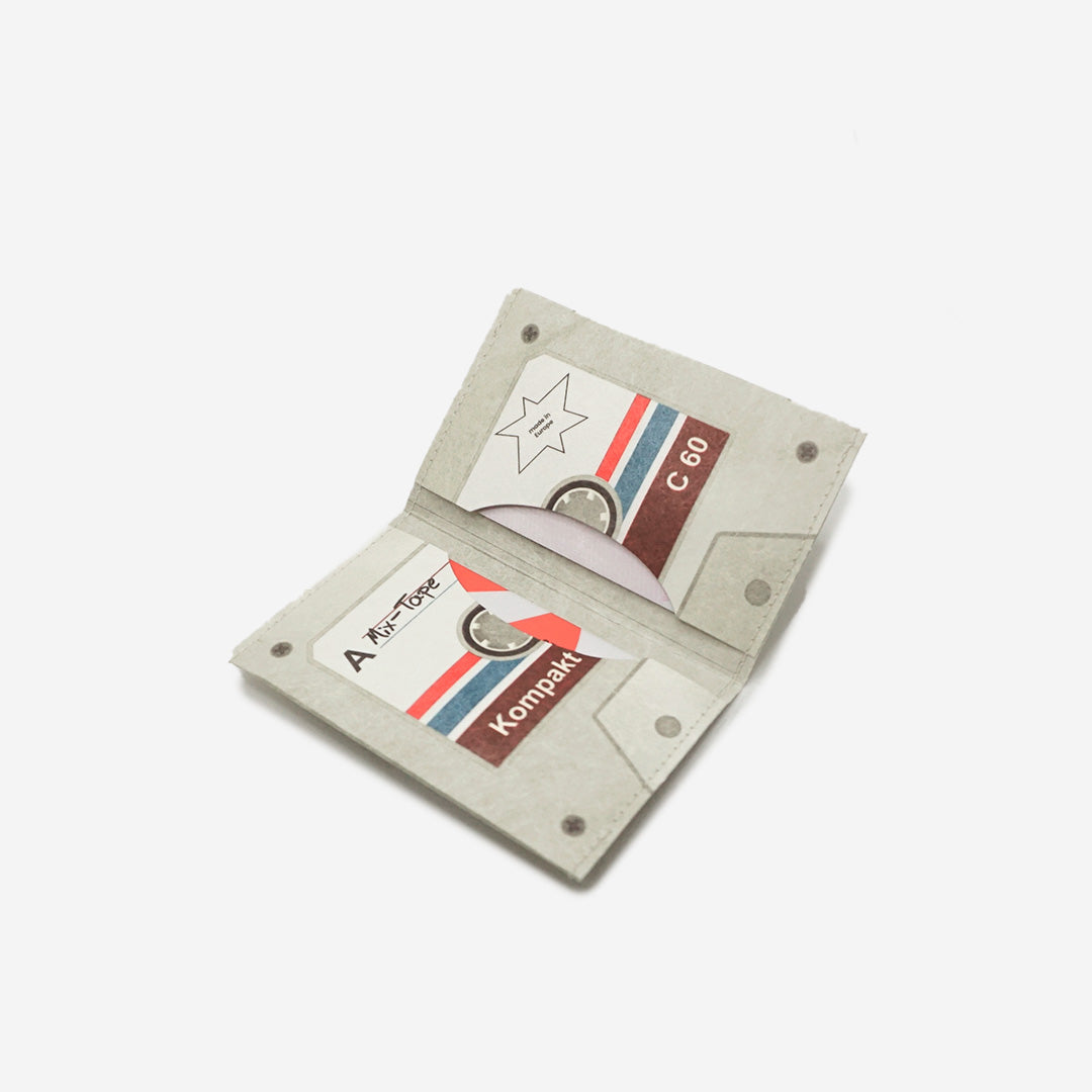 Paprcuts RFID Kartenhalter Mixtape Kartenetui beige retro vegan