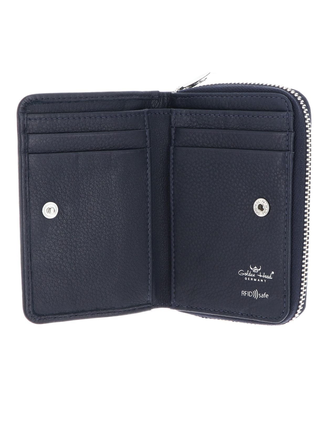 Golden Head Capri 3317 Geldbörse Blau RFID Nappa-Rindleder
