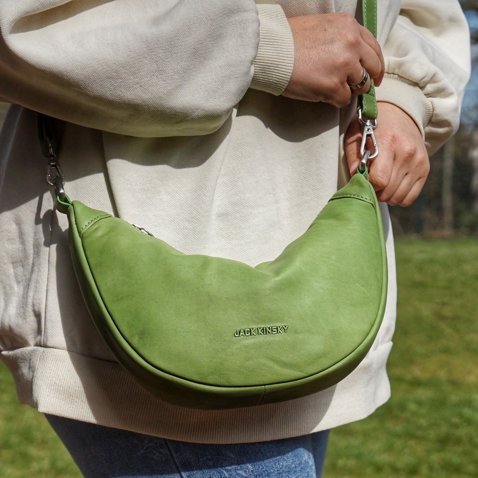 Jack Kinsky Aruba 2 Umhängetasche Pink Rindleder Crossbag