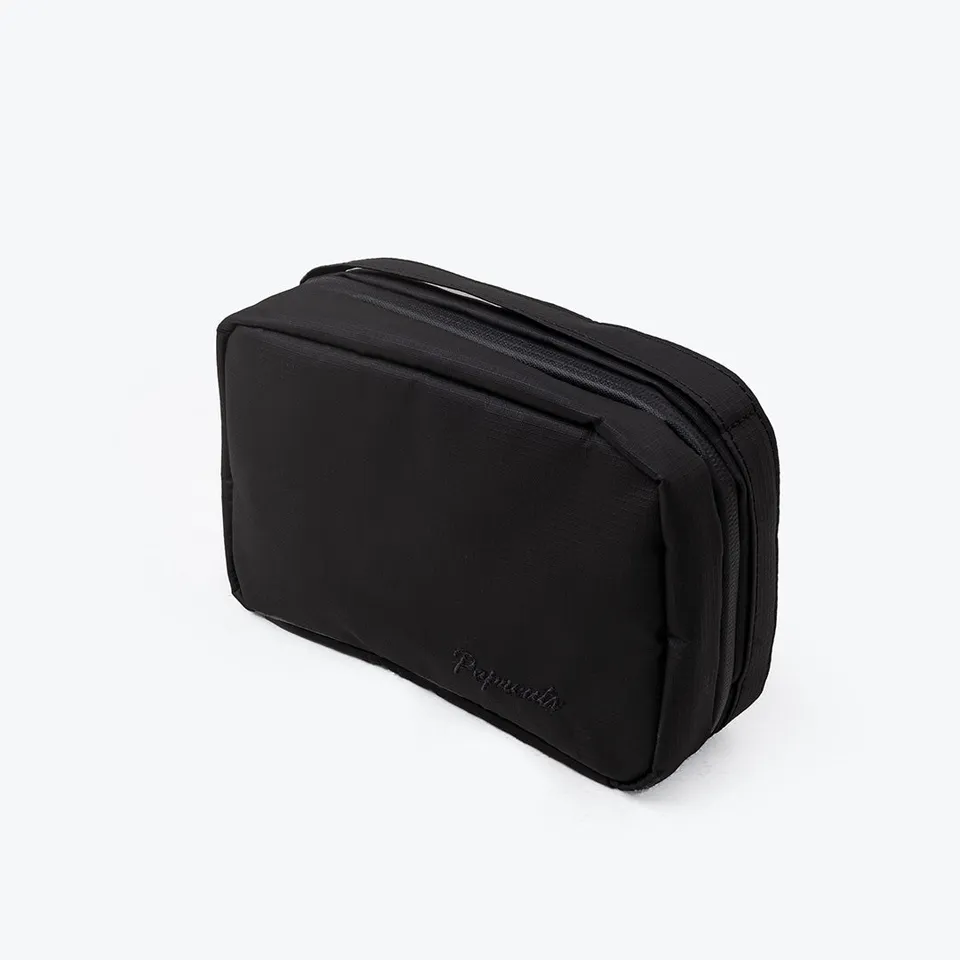Paprcuts Oslo Organizer Black Ripstop Kulturbeutel 24 cm