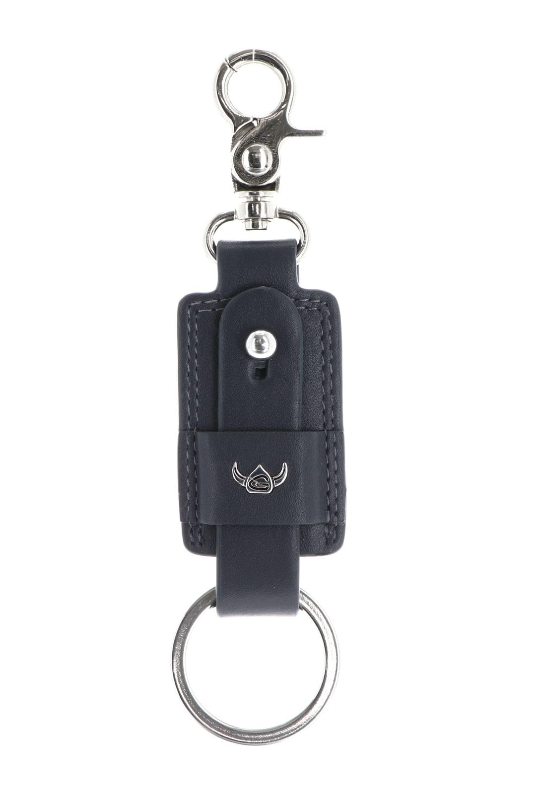 Golden Head Polo 5156 Schlüsselanhänger Schwarz Rindsleder Karabiner