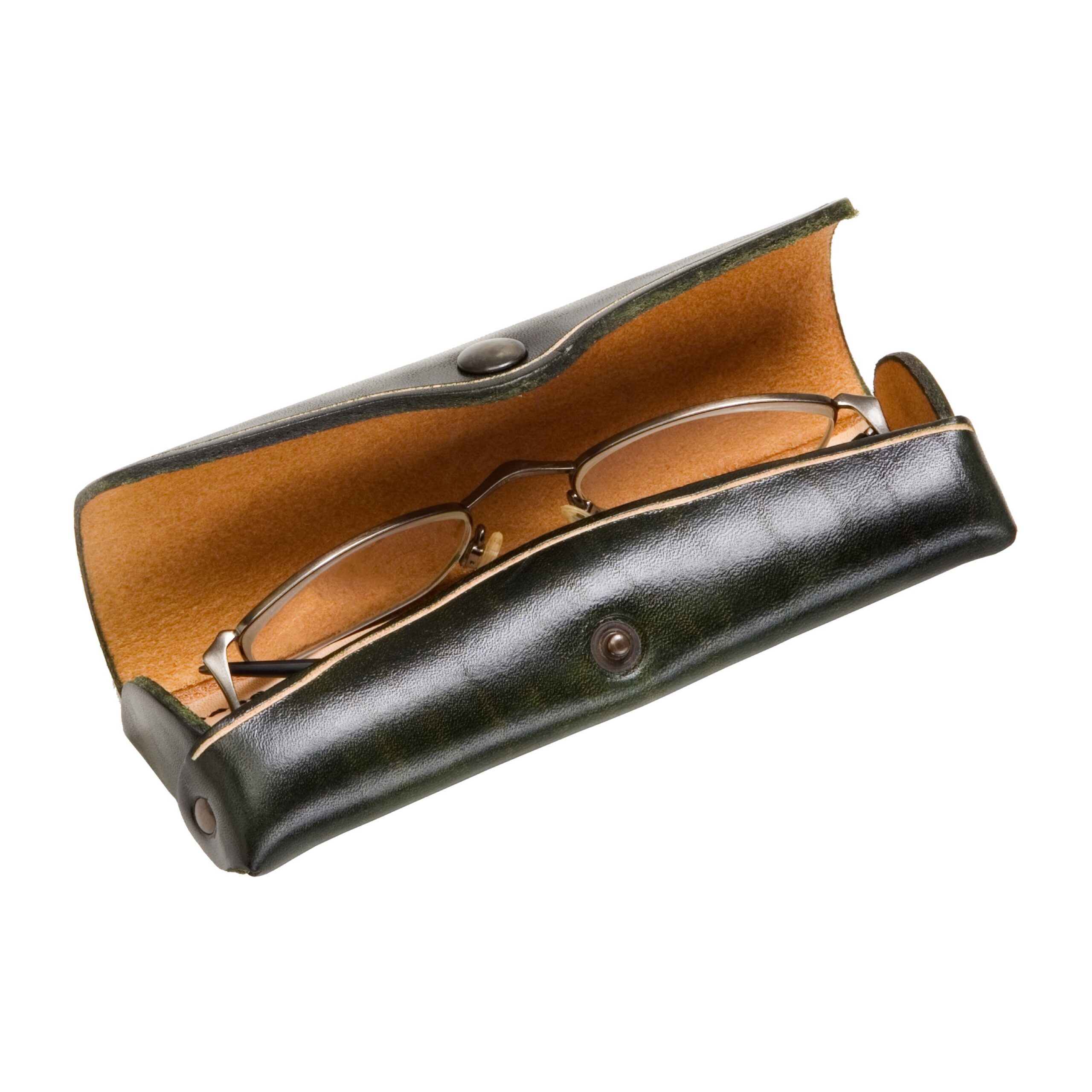 Alumaxx Brillenetui klein Etui blau Sattelleder