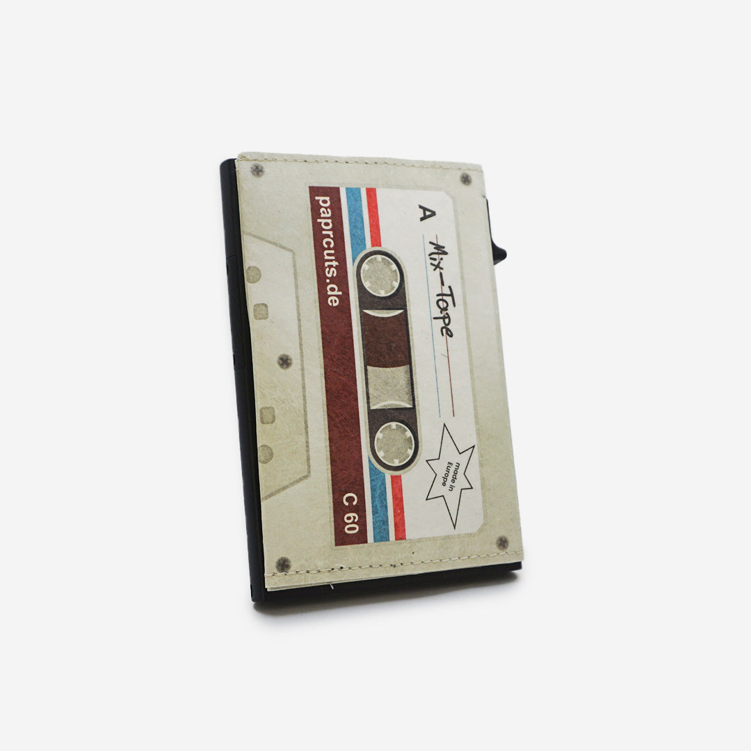 Paprcuts RFID Alu Kartenetui Mixtape Portemonnaie beige RFID-Schutz
