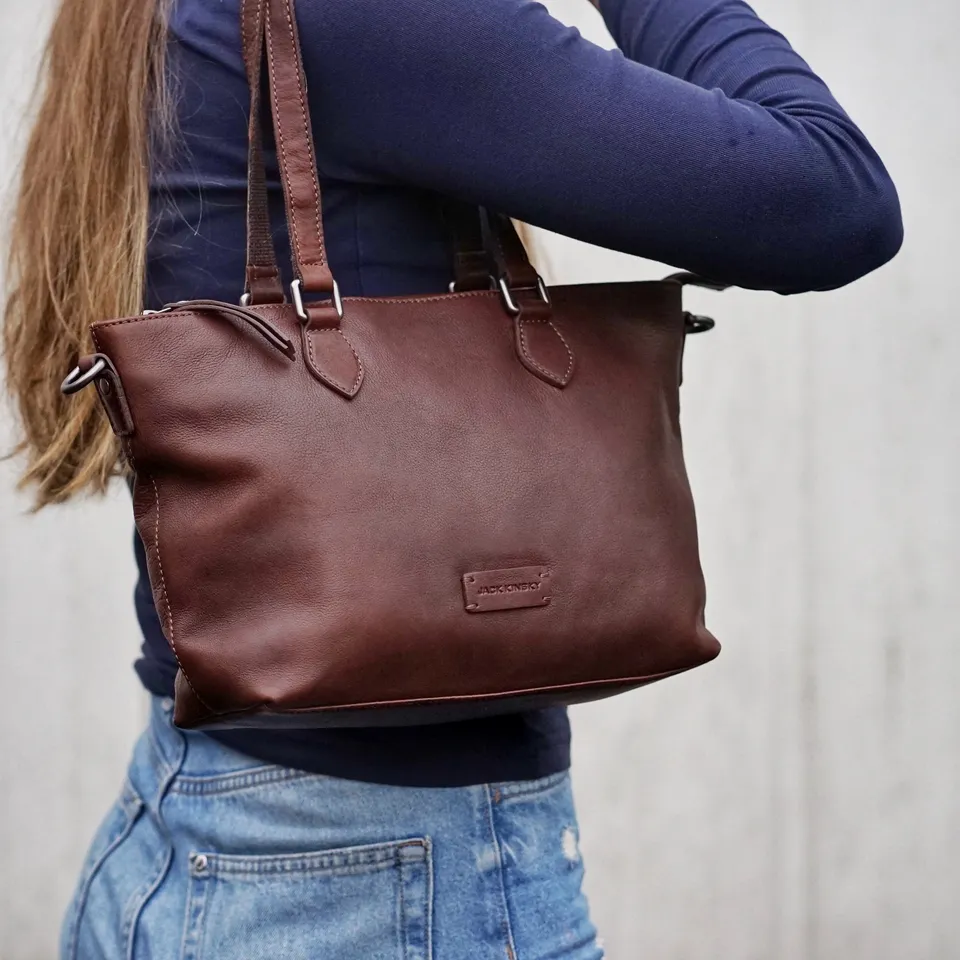 Jack Kinsky Montreal 23N Handtasche Cognac Rindleder