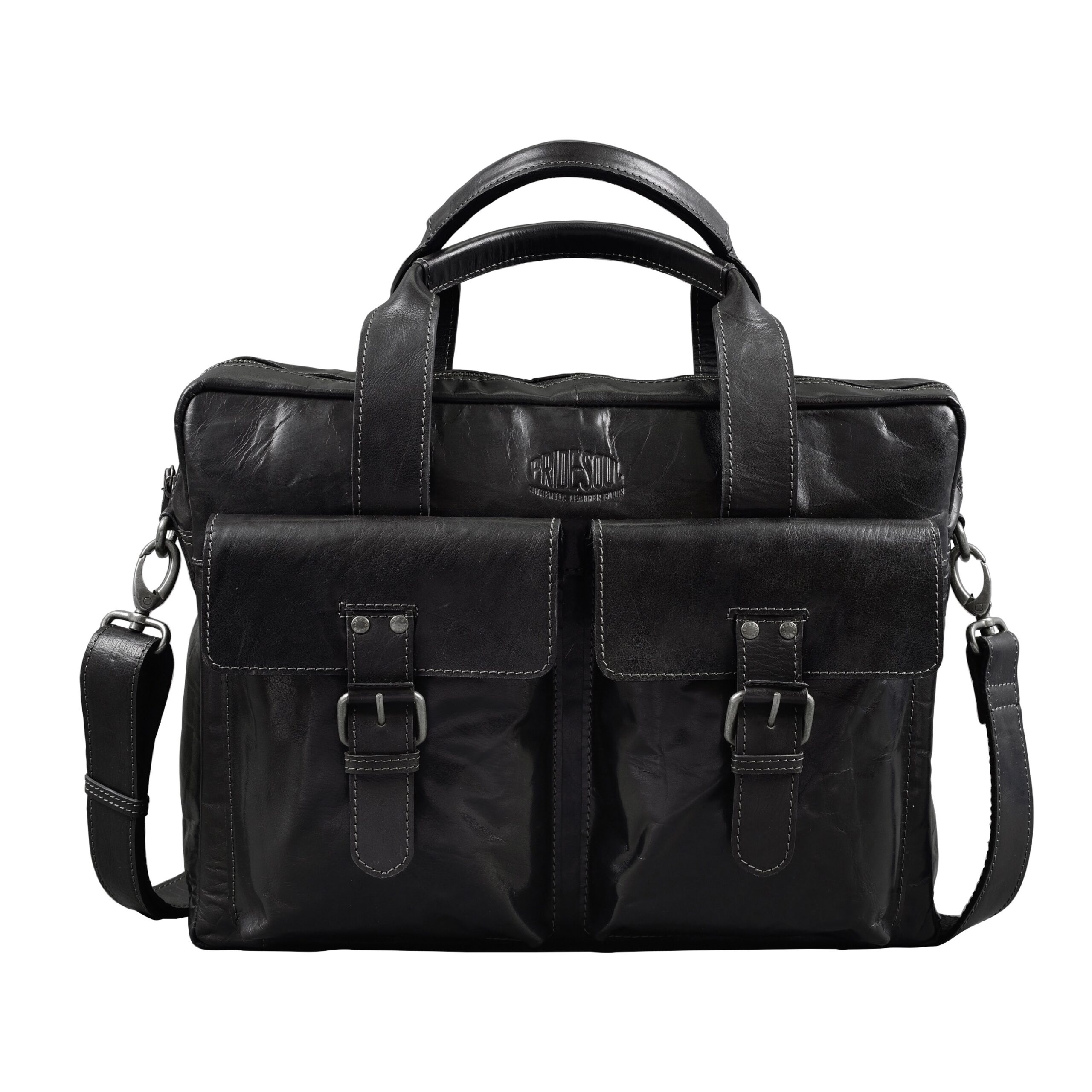 Alumaxx Real Me Laptoptasche 15 Zoll schwarz Leder