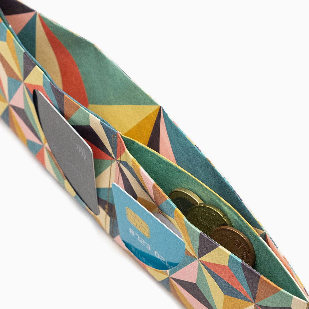Paprcuts RFID Wallet Abstract Retro Portemonnaie bunt RFID