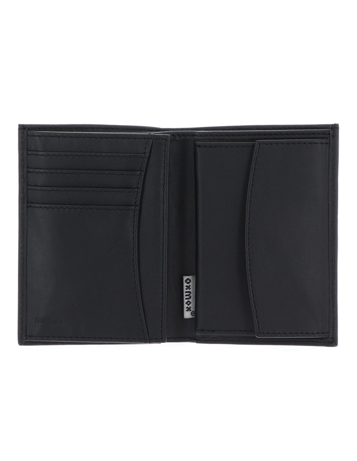 oxmox Leather Peace Kombibörse Schwarz RFID Hochformat