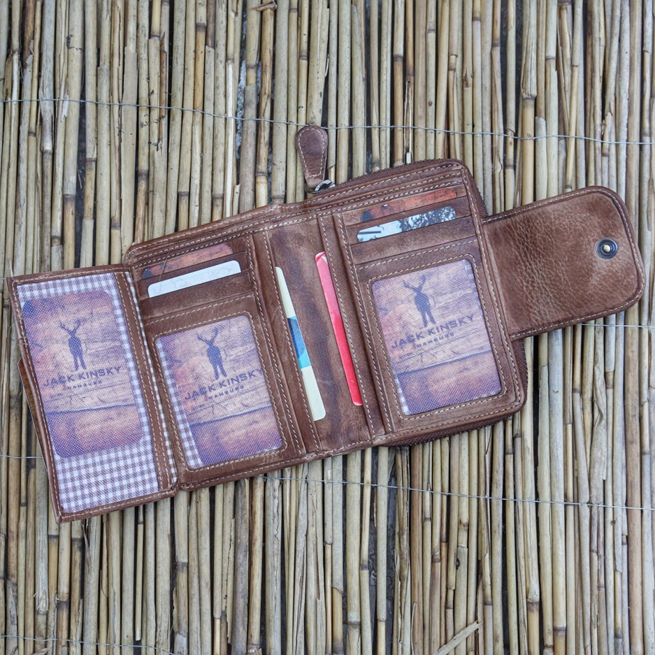 Jack Kinsky Nassau 511 Damenbörse Türkis RFID Leder