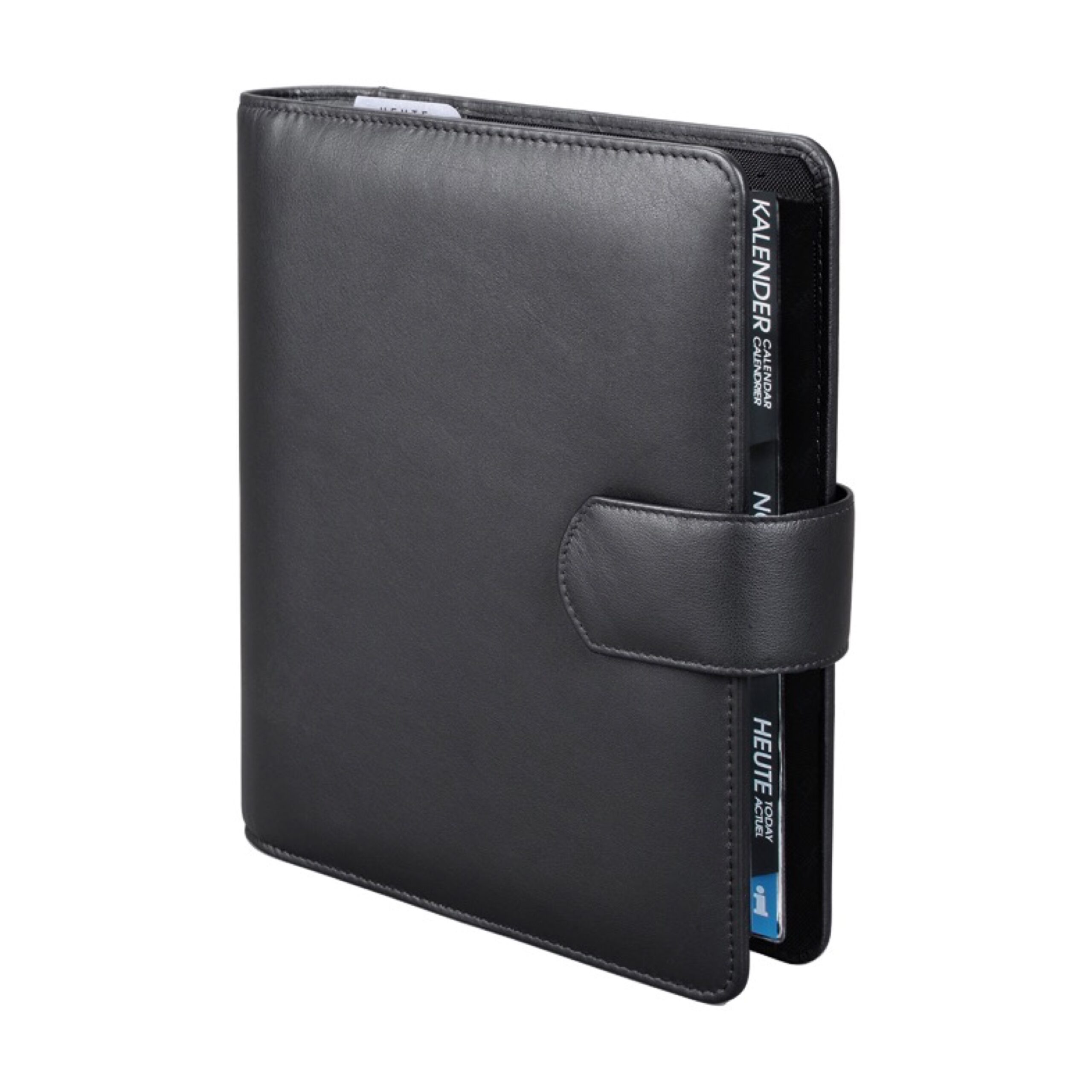 Alumaxx Systemplaner A5 schwarz Nappaleder mit Magnet