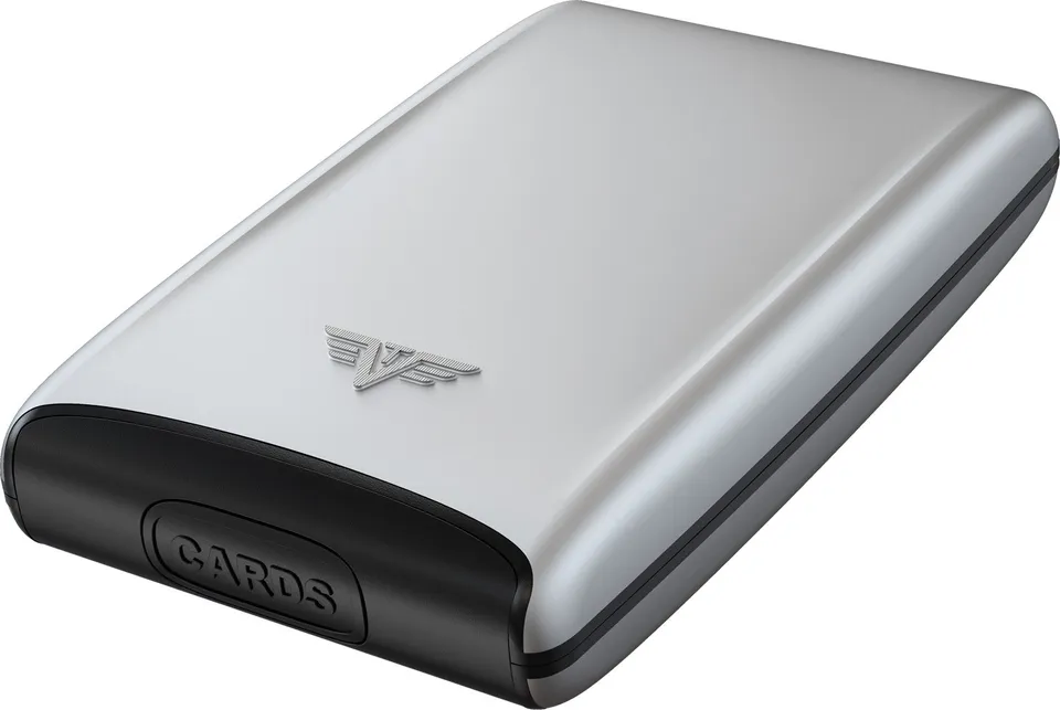 Tru Virtu Credit Card Case Fan Silk Silver Arrow RFID Alu