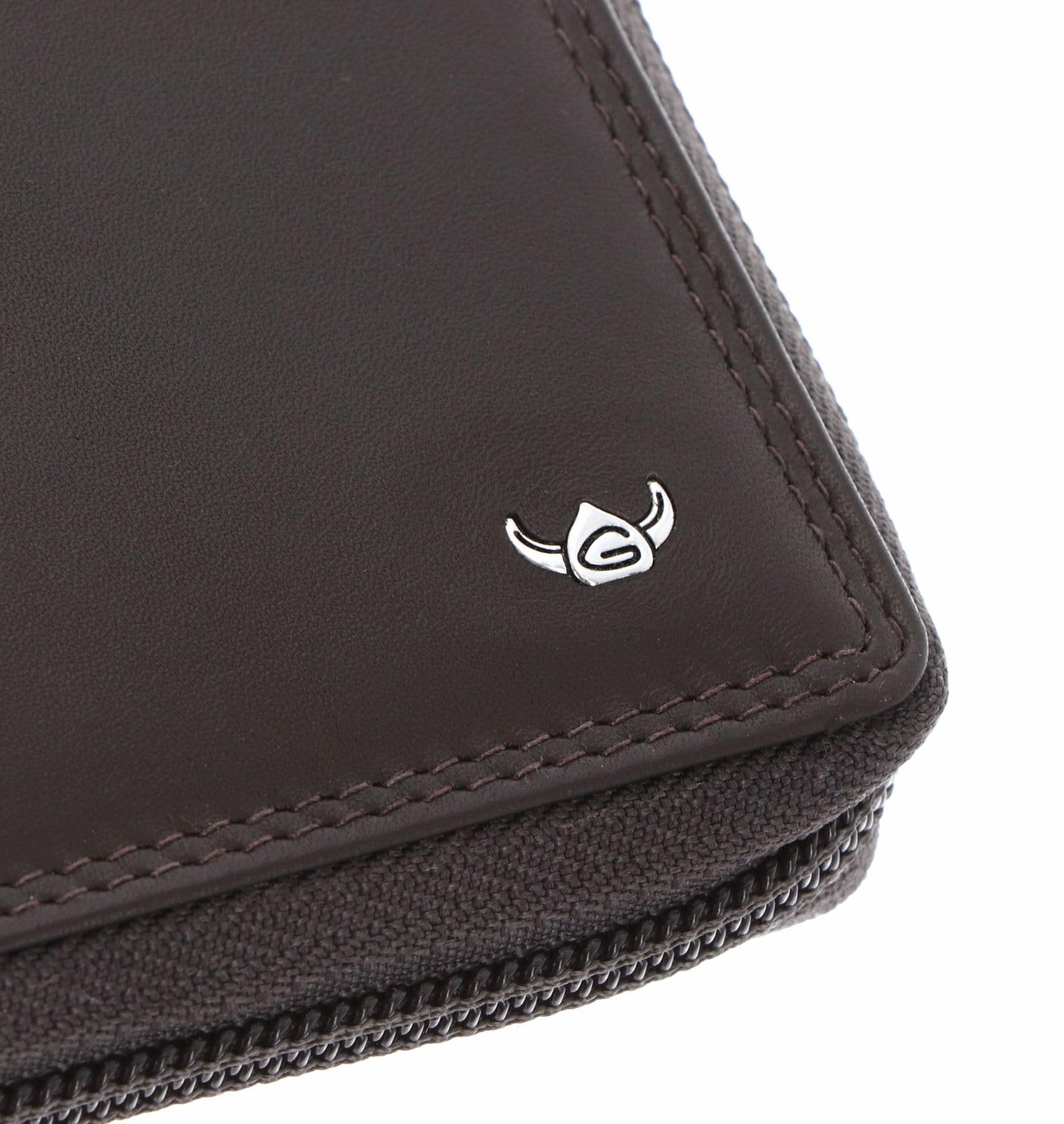 Golden Head Polo 1367 Geldbörse Dunkelbraun Zipper