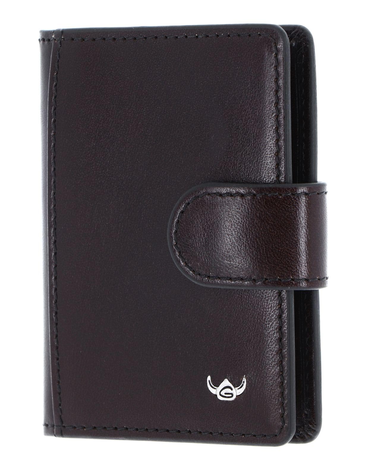 Golden Head Colorado 4516 Kartenetui Braun RFID Druckknopf