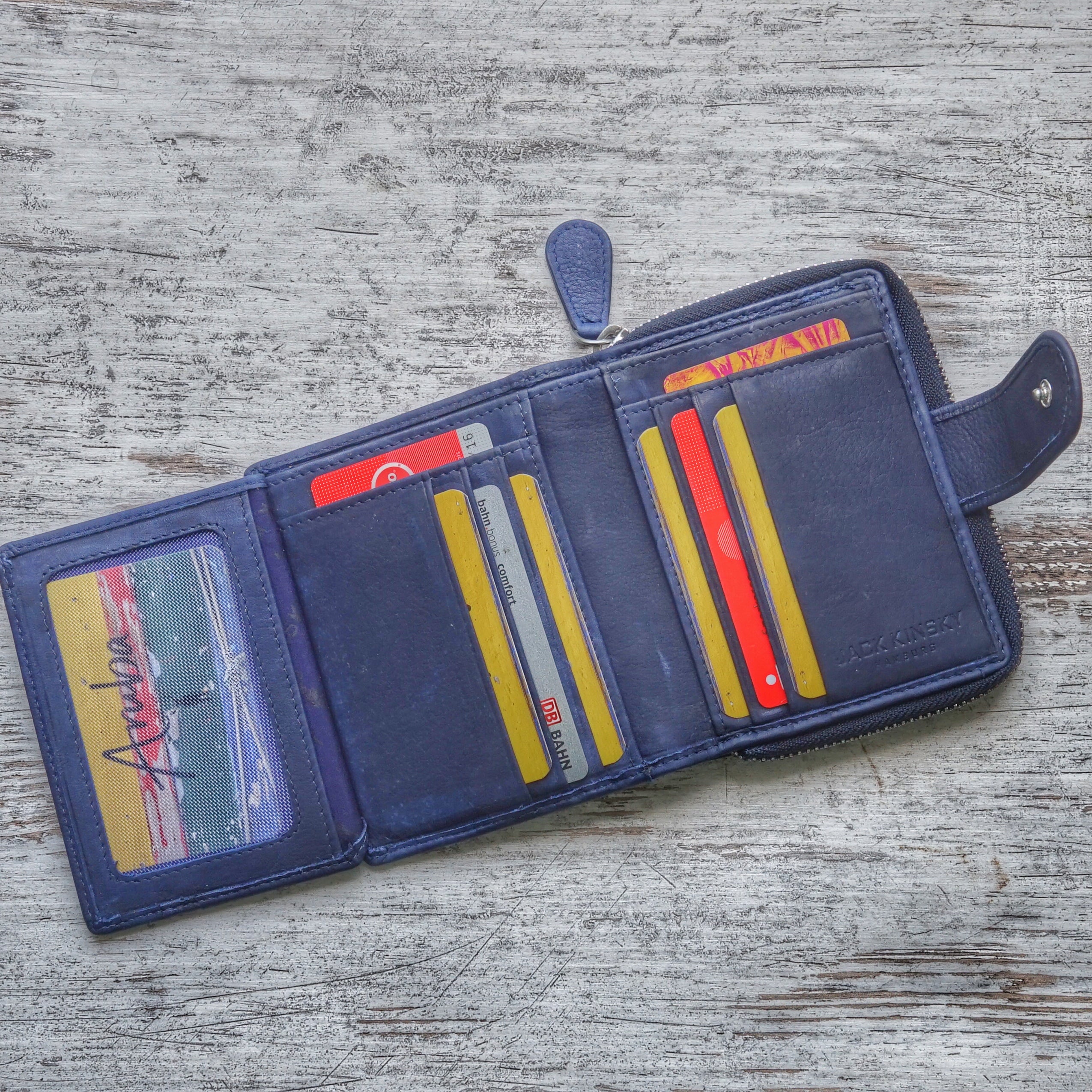 Jack Kinsky Aruba 516 Geldbörse Schwarz 12 Karten RFID