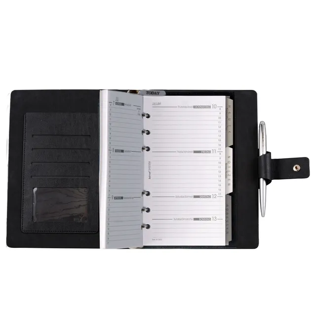 Alumaxx Terminplaner A6 Ringmechanik Kalender schwarz