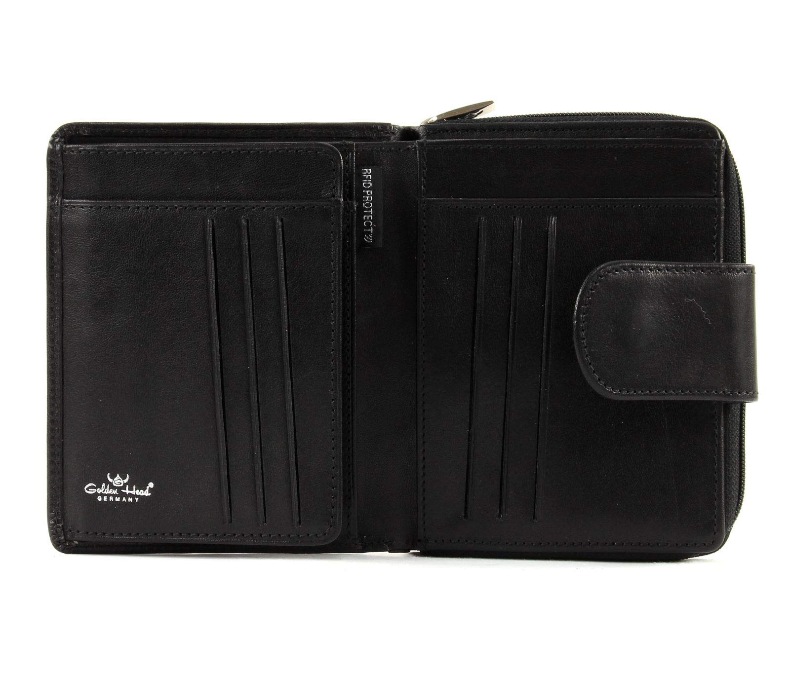 Golden Head Colorado Scheintasche Leder schwarz 12 cm