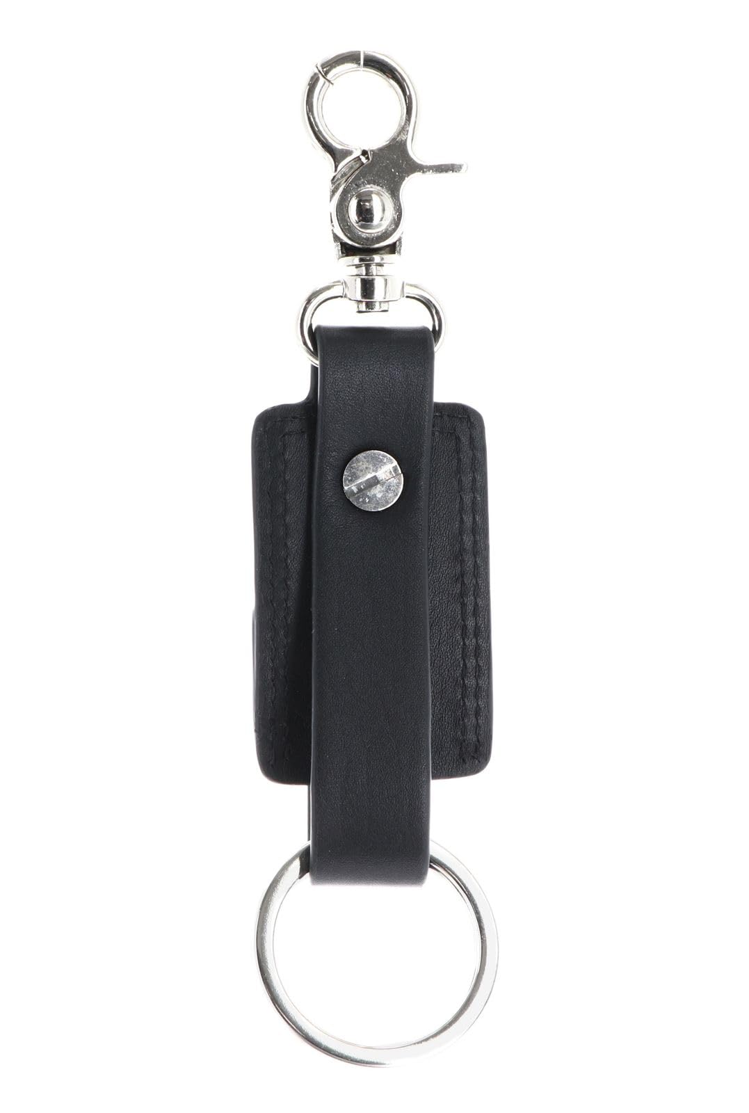 Golden Head Polo 5156 Schlüsselanhänger Schwarz Rindsleder Karabiner
