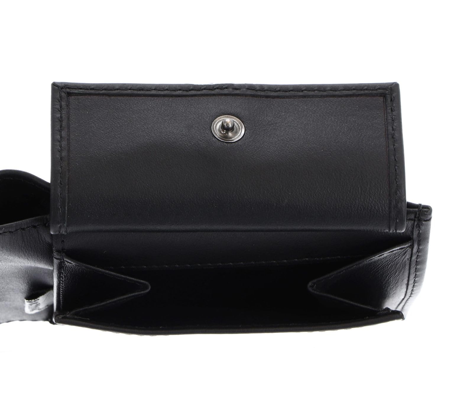 oxmox Leather Pocketbörse Geldbörse Monkey Schwarz Querformat