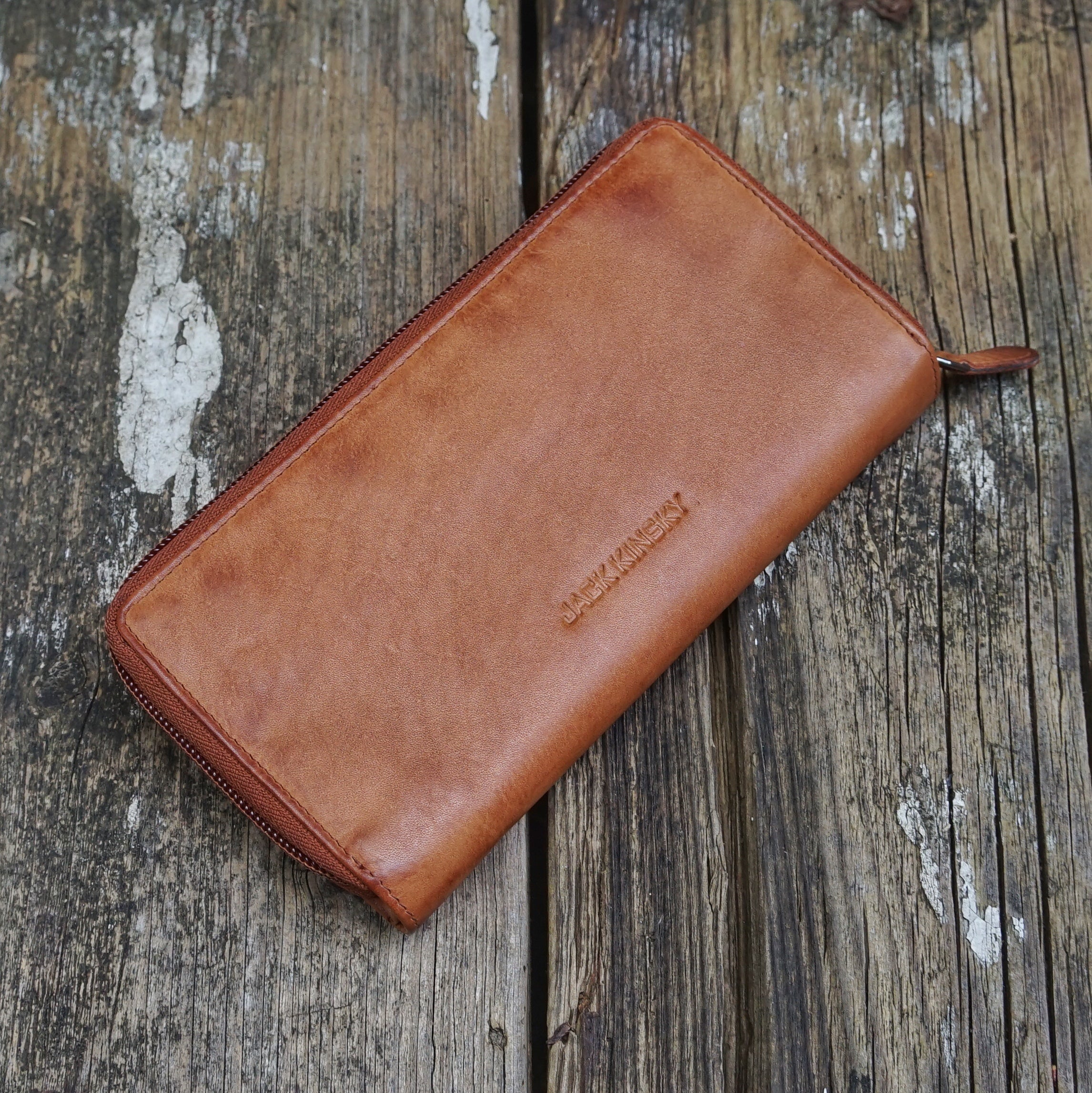 Jack Kinsky Nelson 1026 Langbörse Cognac 29 Karten RFID