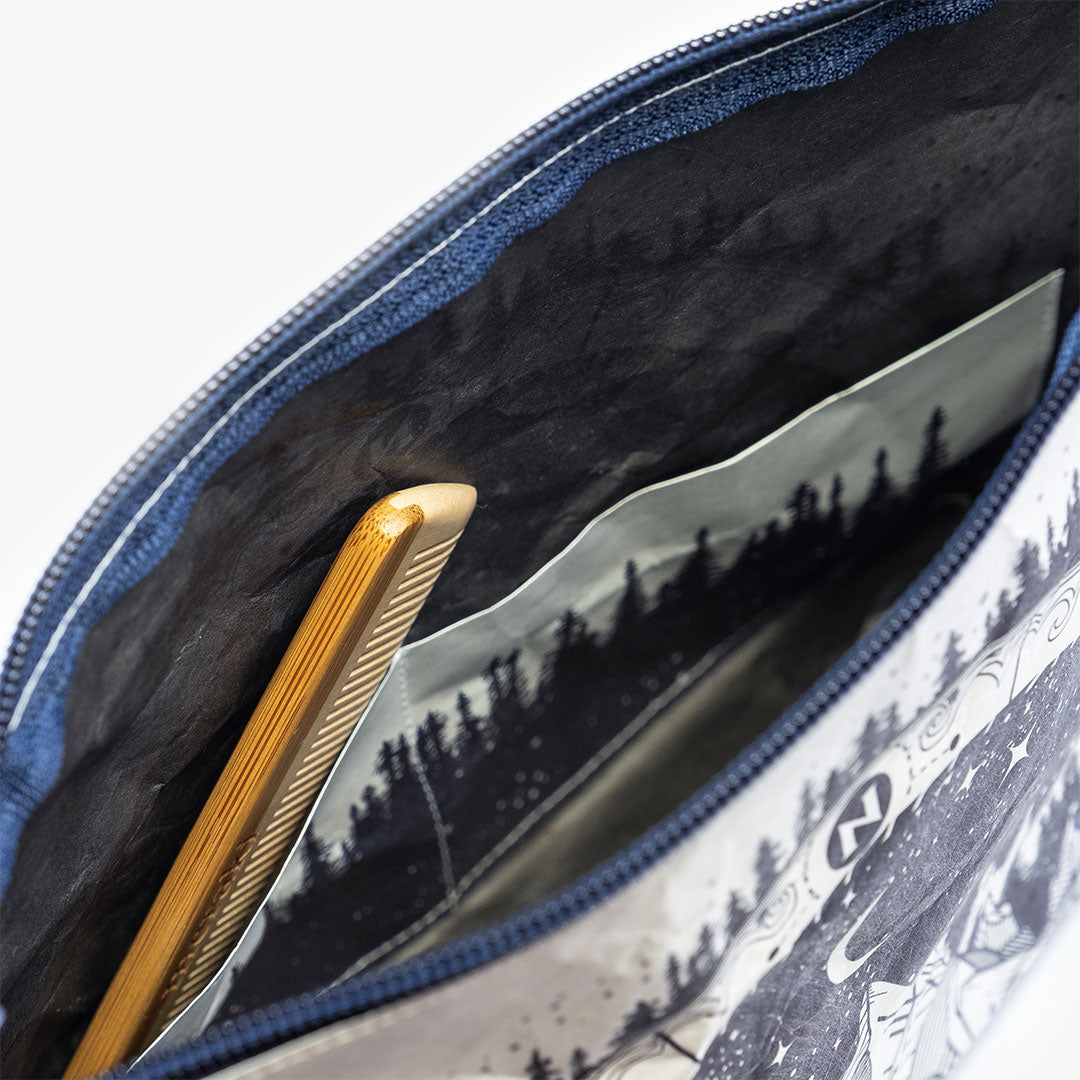 Paprcuts Kulturbeutel Midnight Forest Waschtasche schwarz 28cm