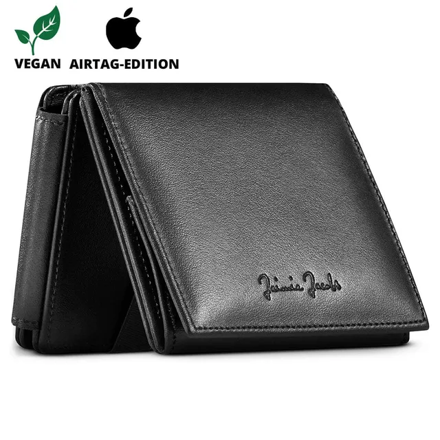 Jaimie Jacobs Flap Boy XL AirTag Geldbörse Vegan Schwarz