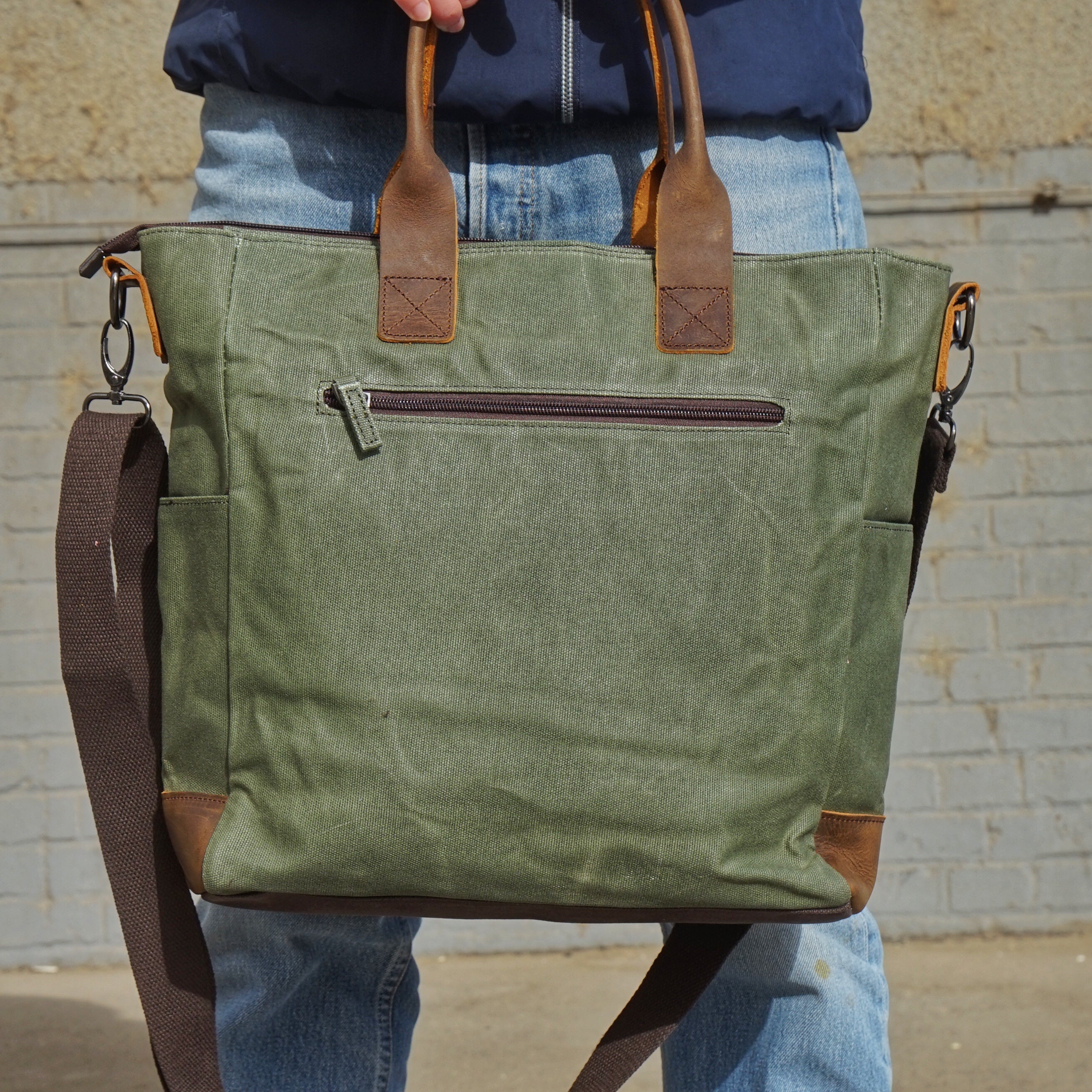 Jack Kinsky Dakar 7 Businesstasche Oliv Canvas