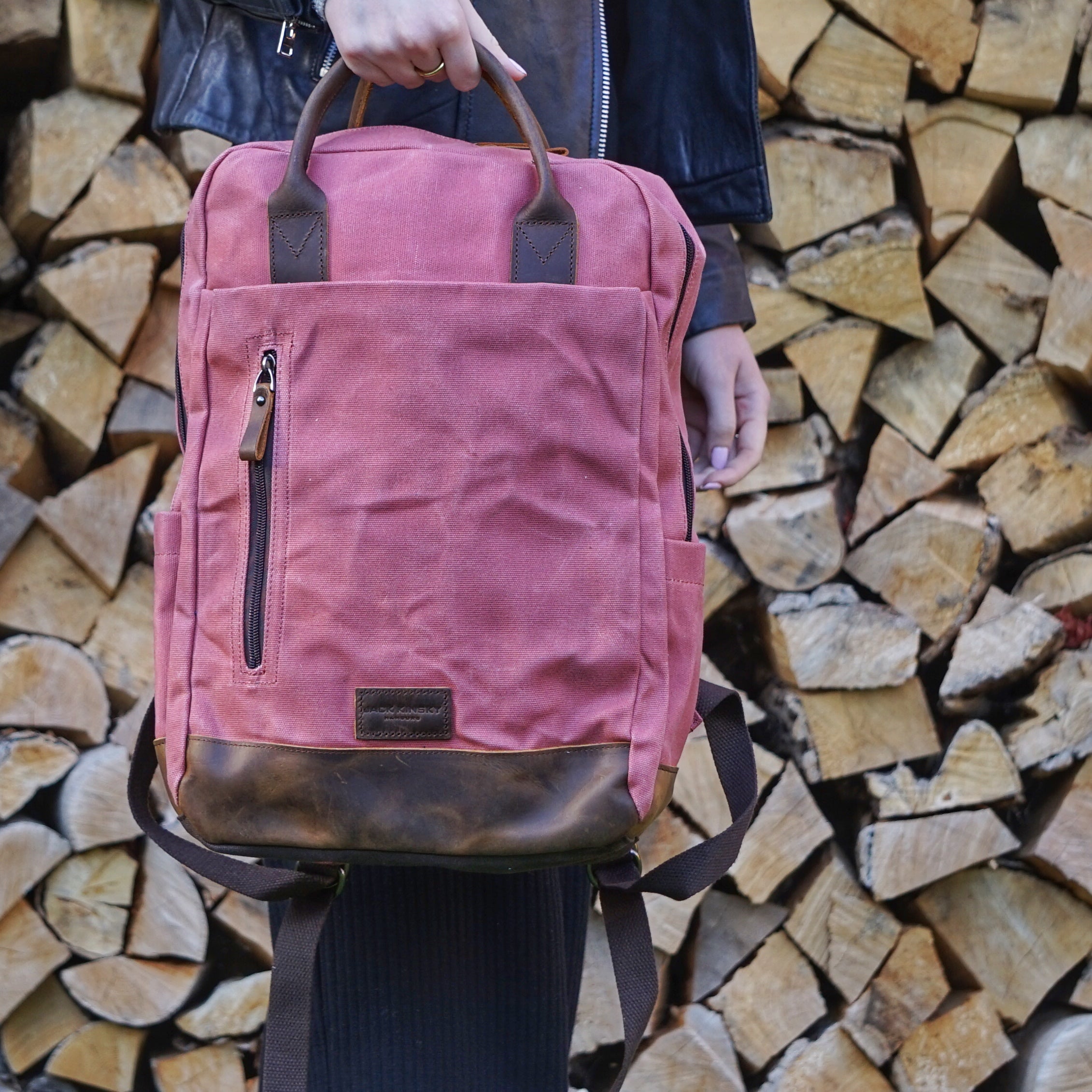 Jack Kinsky Dakar 6 Rucksack Navy Canvas Notebookfach