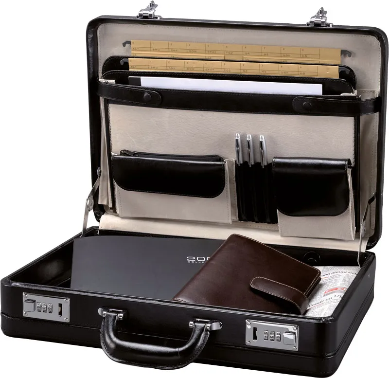Alumaxx Taormina Attachékoffer A4 schwarz Zahlenschloss