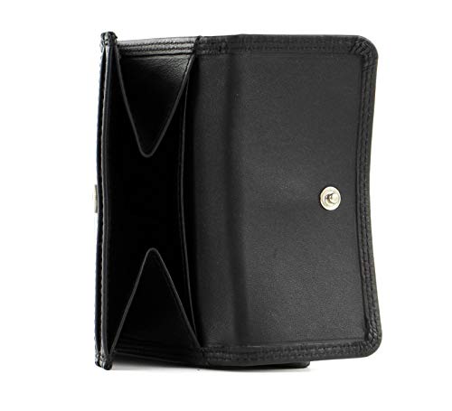 Golden Head Polo Überschlagbörse 10 cm Schwarz Rindleder