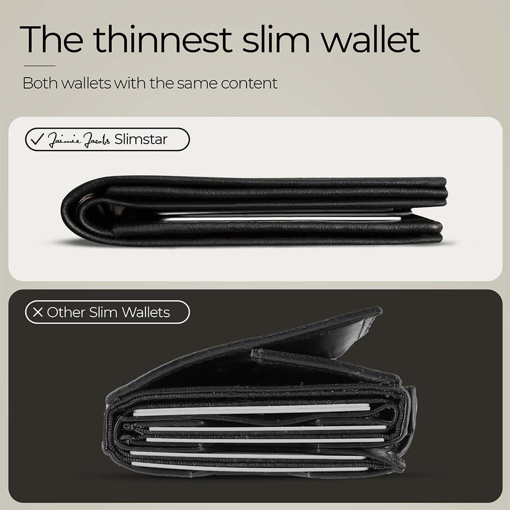 Jaimie Jacobs Slimstar Wallet Black großes Münzfach RFID