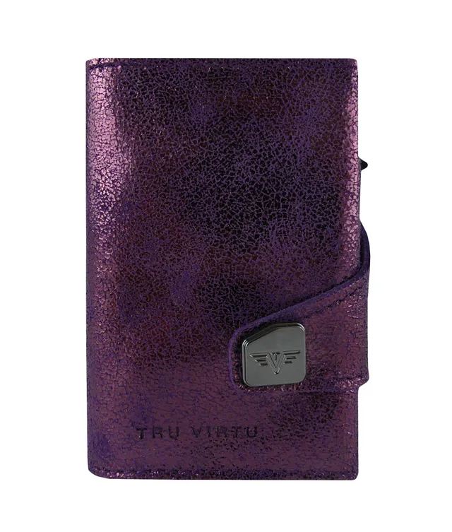 TRU VIRTU Click & Slide Wallet Glitter BlackBerry Leder RFID