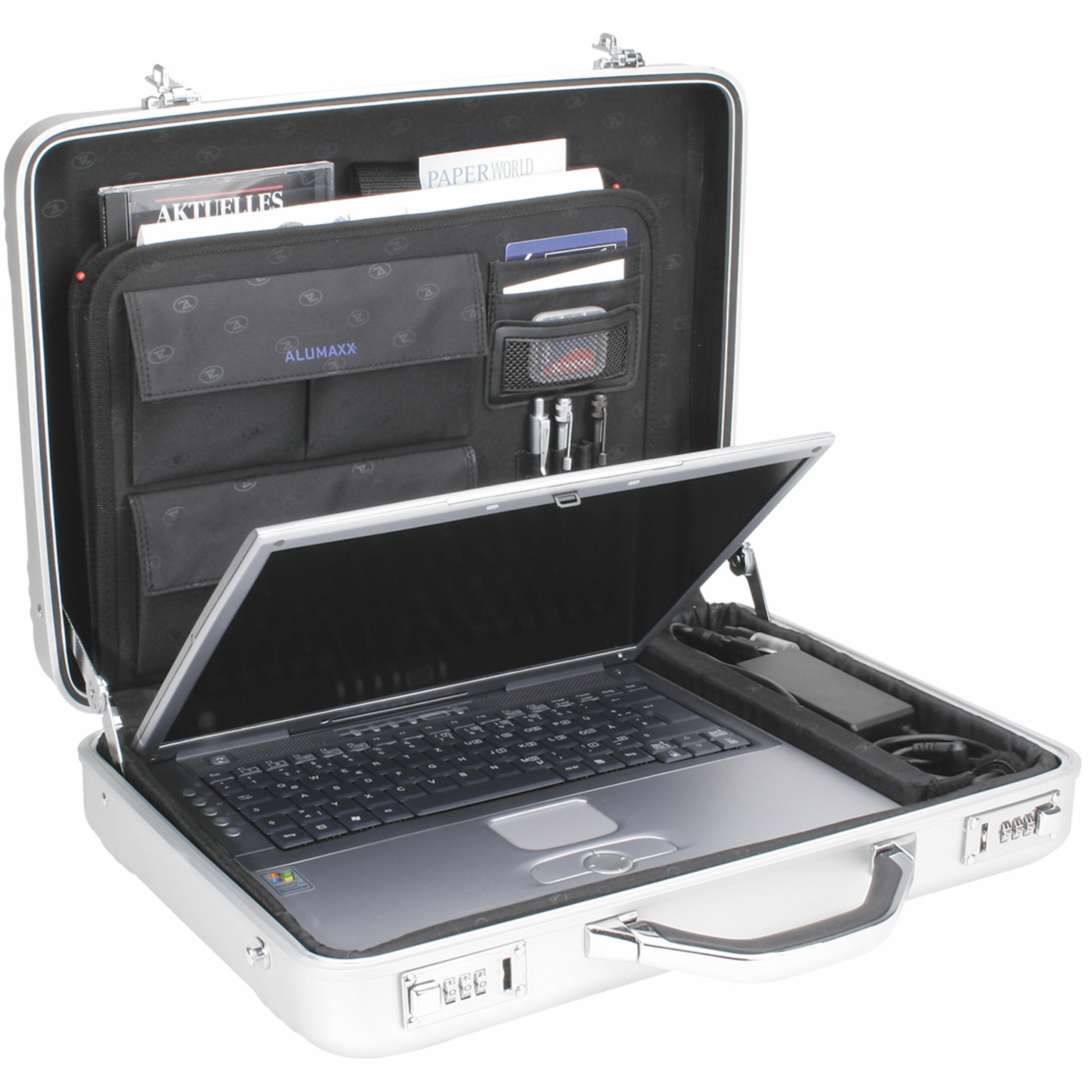 Alumaxx Mercato Laptop-Attachékoffer silber Aluminium 17 Zoll