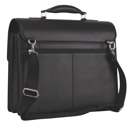 Golden Head Polo Aktentasche schwarz 42 cm 3 Fächer Leder