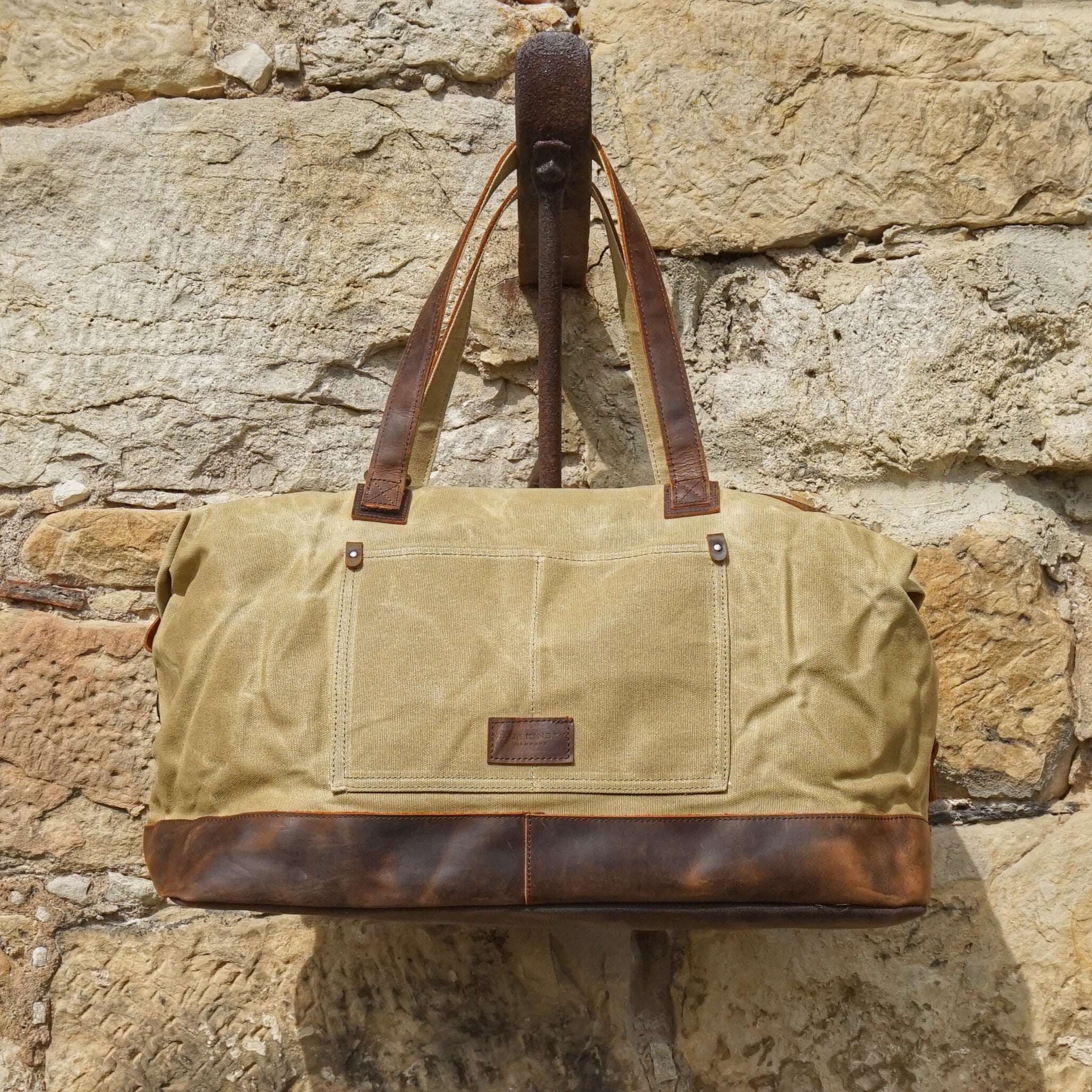 Jack Kinsky Dakar 5 Weekender Sand Canvas Leder