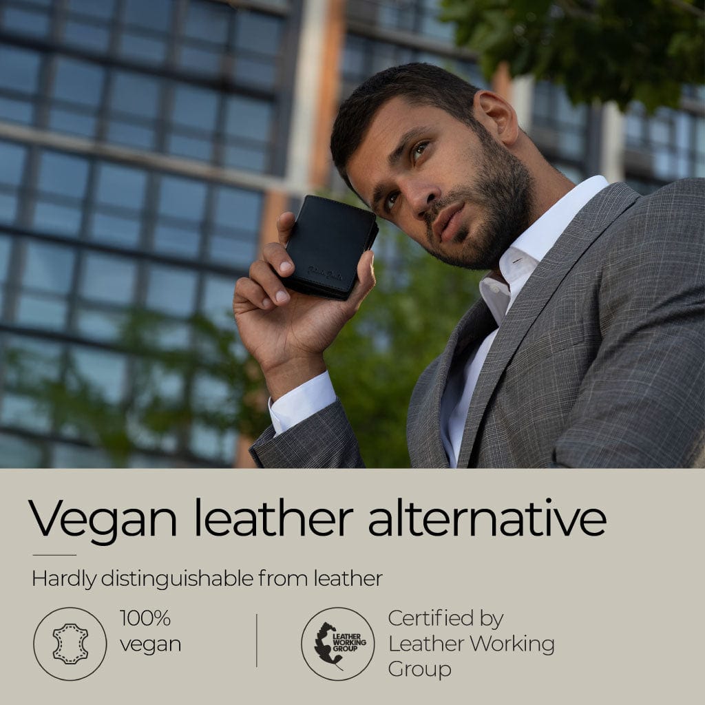 Jaimie Jacobs Slimstar Geldbörse Vegan Black RFID Münzfach