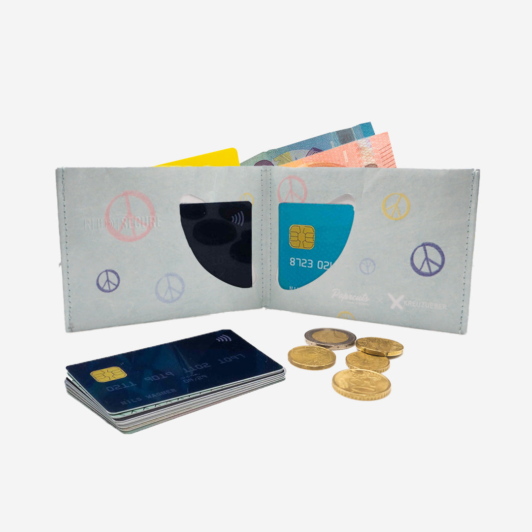 Paprcuts RFID Wallet No War Geldbörse blau RFID-Schutz