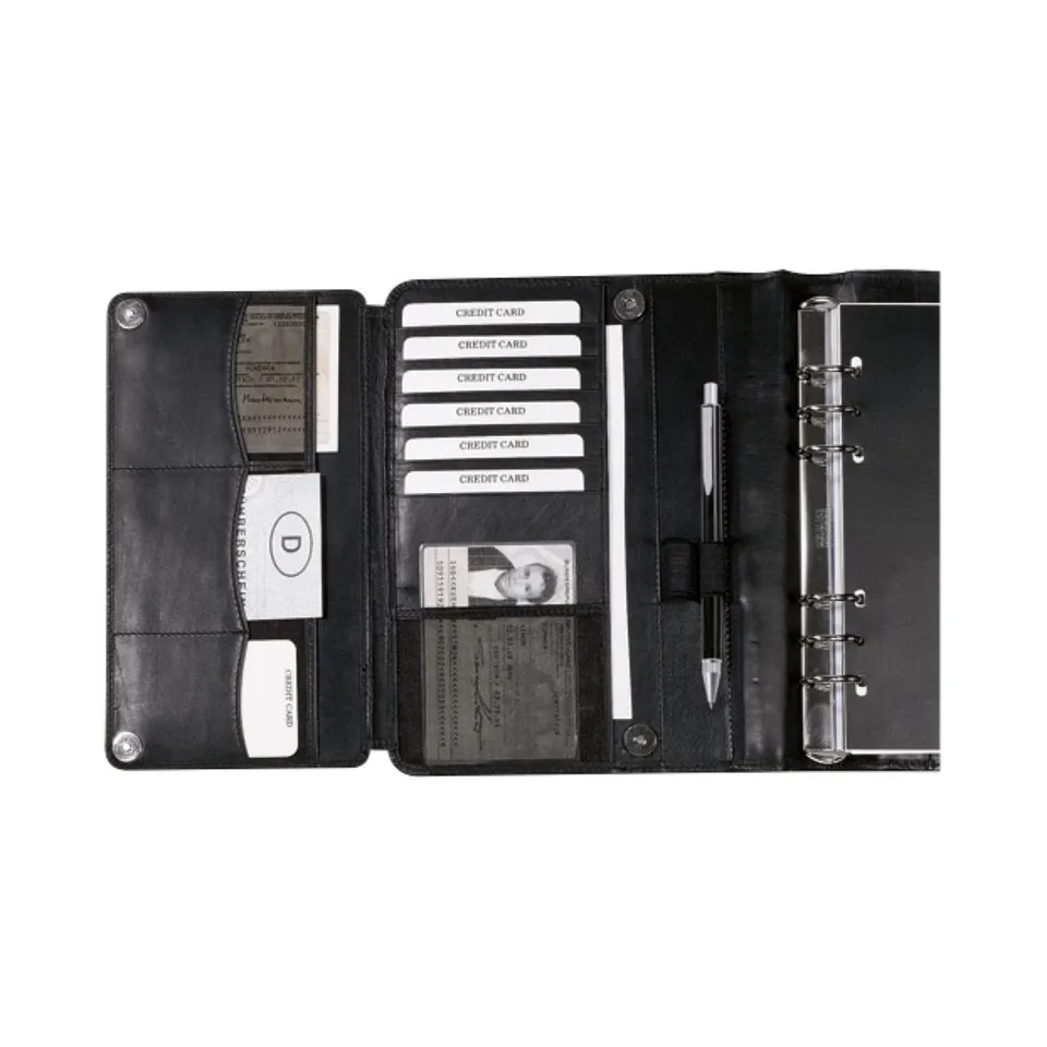 Alumaxx Manager-Planer A5 Terminkalender schwarz Leder