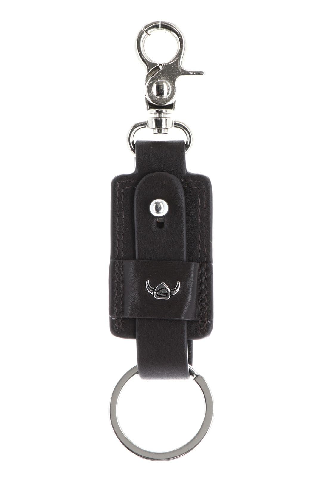 Golden Head Polo 5156 Schlüsselanhänger Schwarz Rindsleder Karabiner