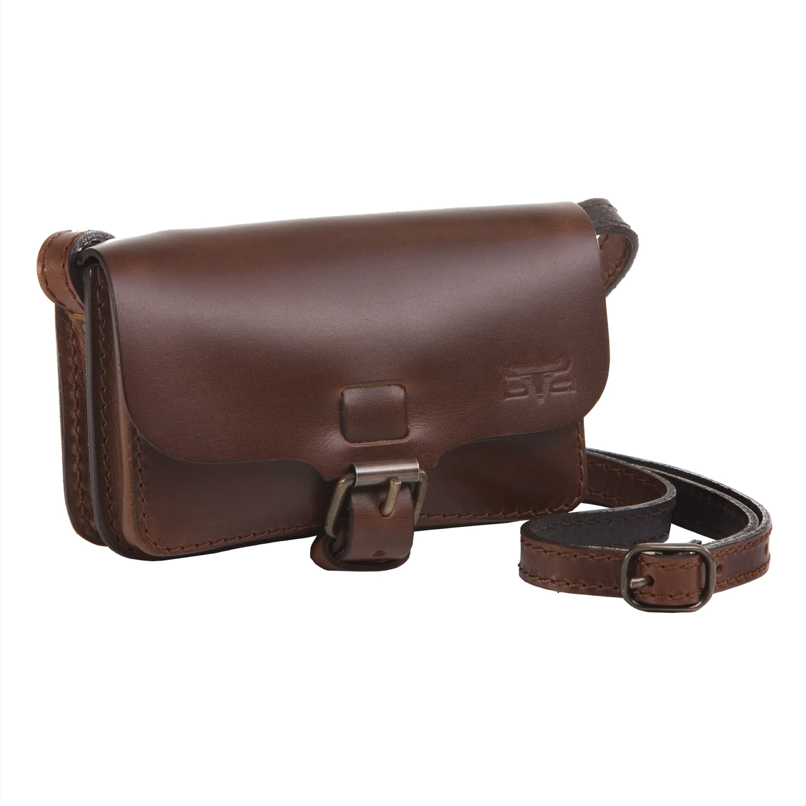 Alumaxx ROXY Umhängetasche Sattelleder braun 15x11 cm