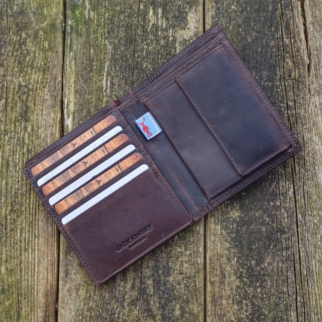 Jack Kinsky Colombo 200 Geldbörse Mocca Pull-Up Leder