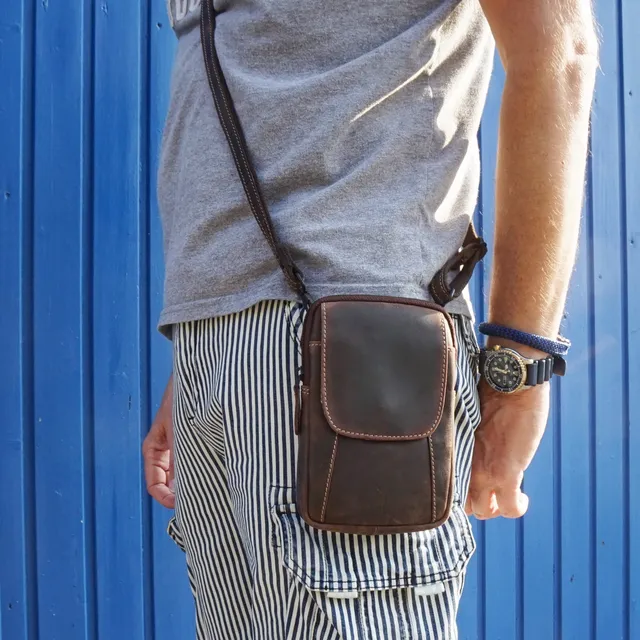 Jack Kinsky Baltimore 10 Handytasche Mocca Rindleder