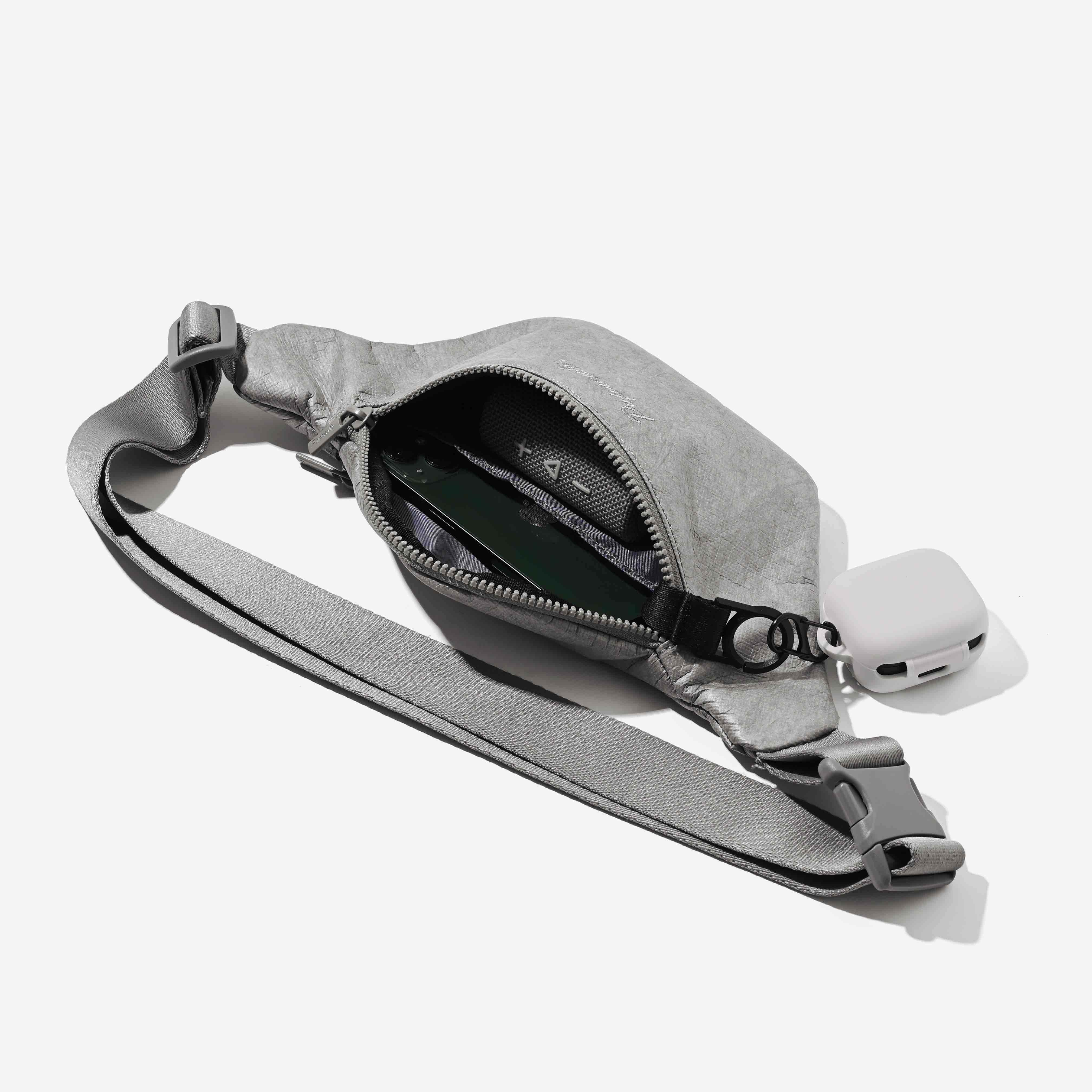Paprcuts Bauchtasche Just Grey Tyvek 2 Liter wasserabweisend