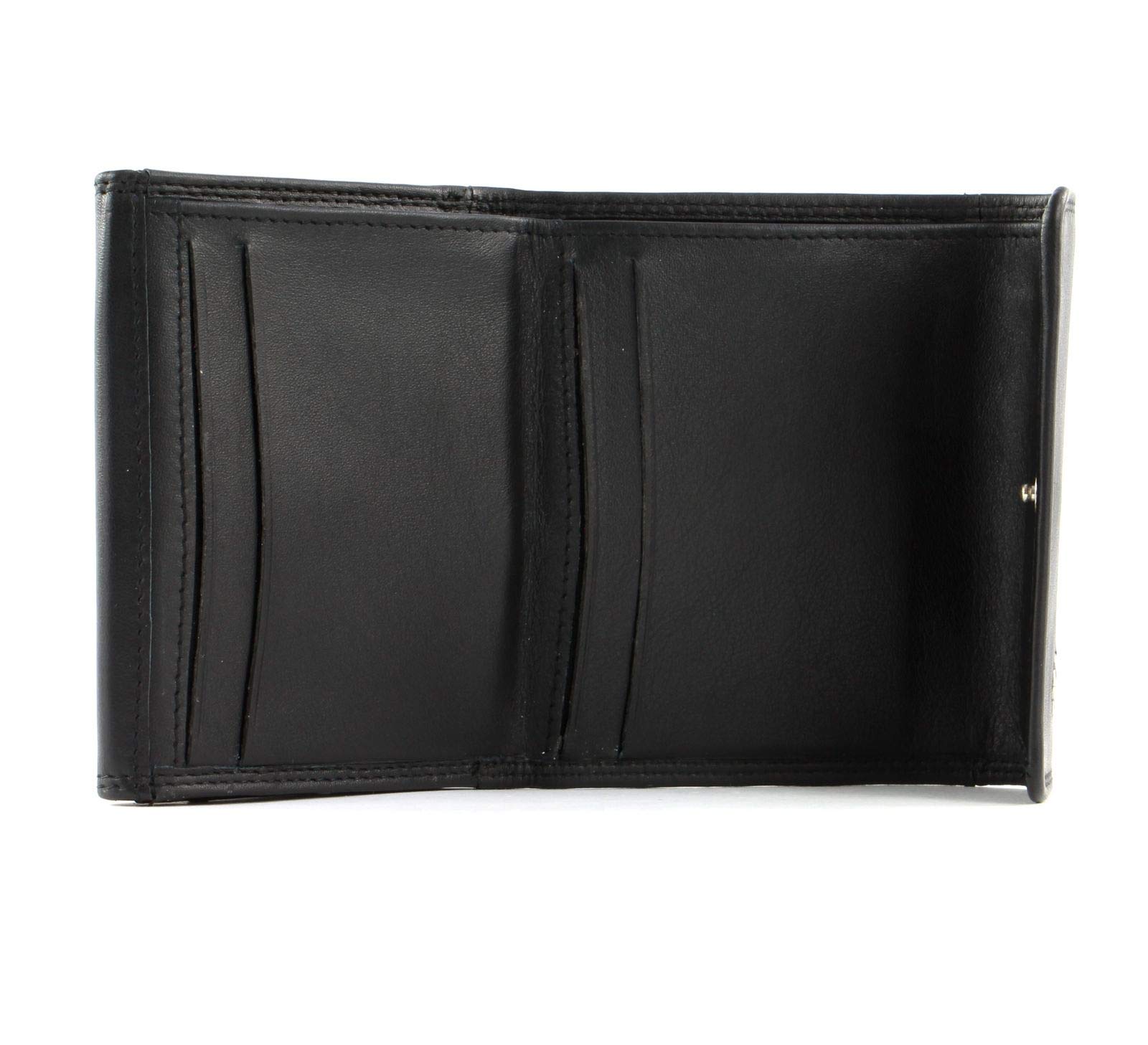 Golden Head Polo Überschlagbörse 10 cm Schwarz Rindleder