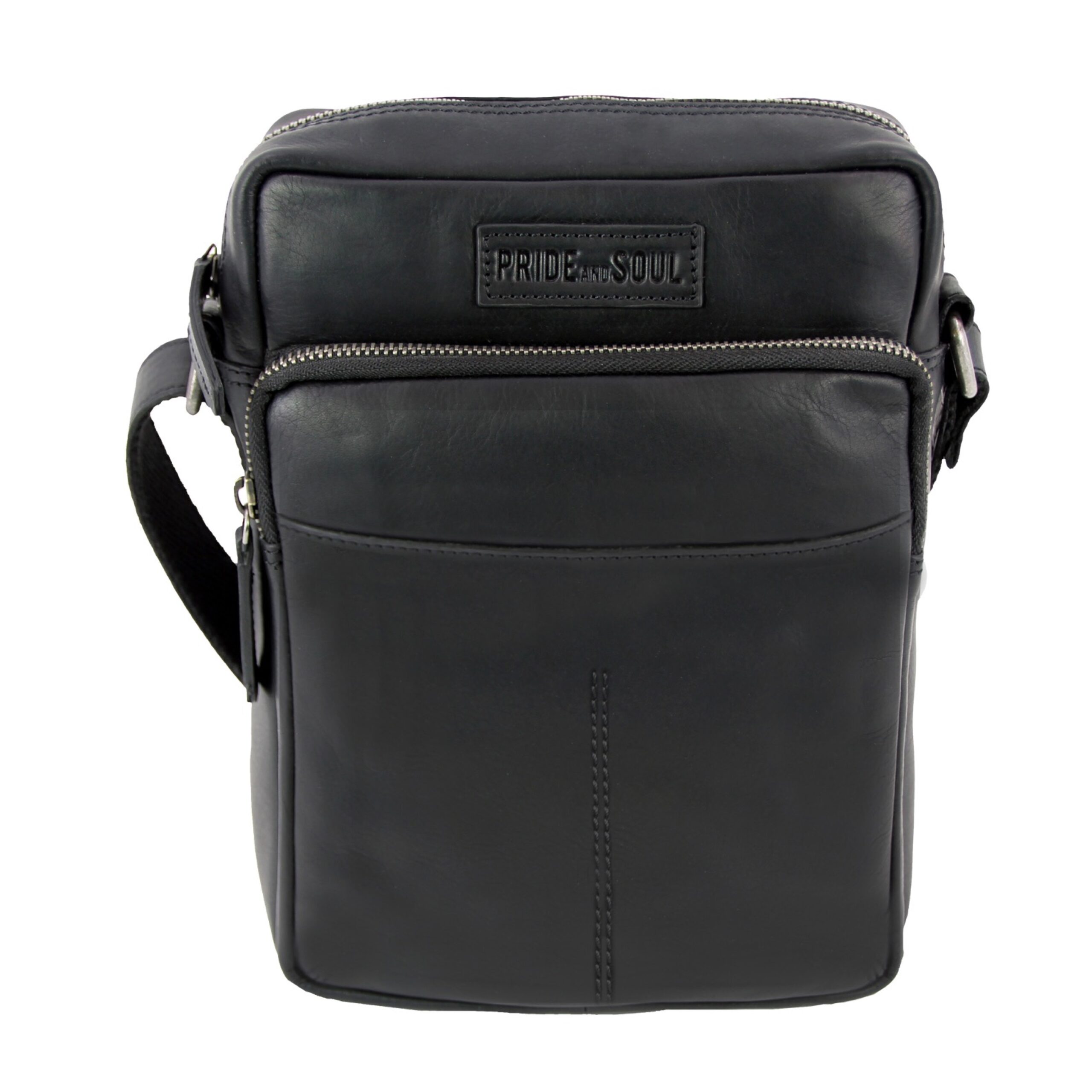 Alumaxx PORT Umhängetasche Leder schwarz 18x25cm