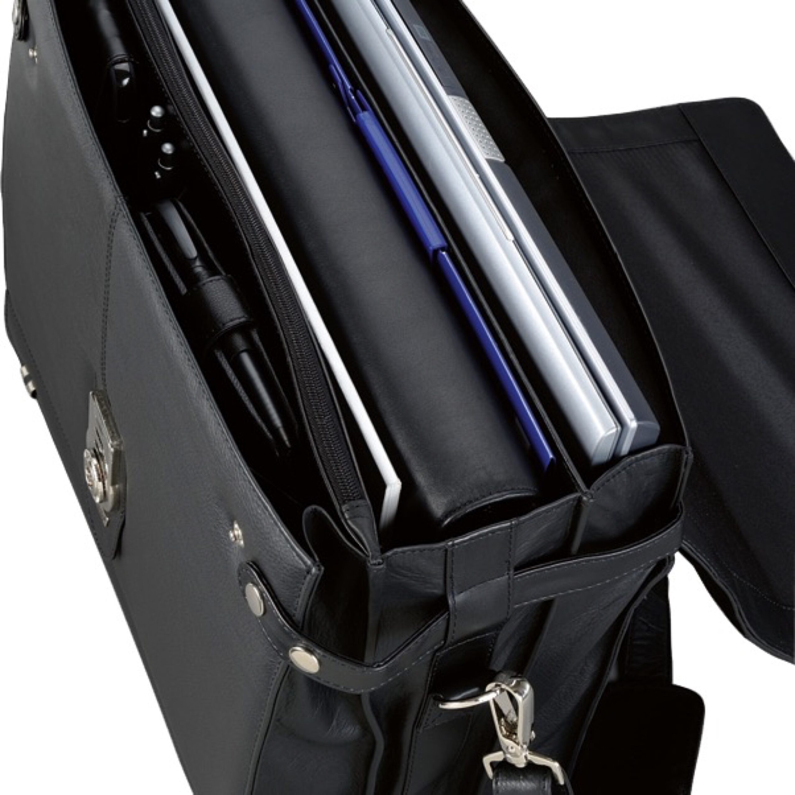 Alumaxx MONZA Aktentasche Leder schwarz 15 Zoll